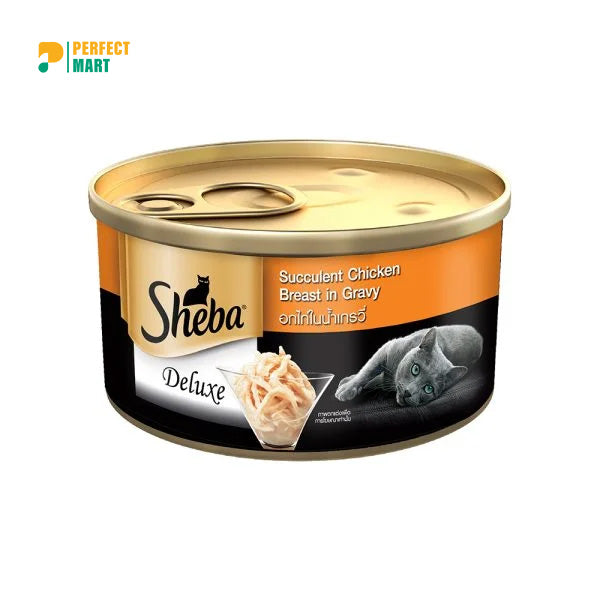 Sheba Deluxe Premium Wet Cat Food with Succulent Chicken Breast with Salmon 85g