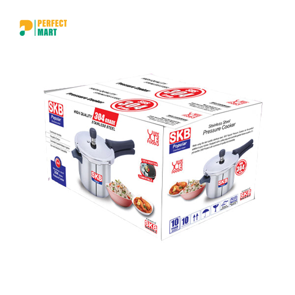 SKB Food-Grade Stainless Steel Pressure Cooker Popular Whistle System 2 Ltr
