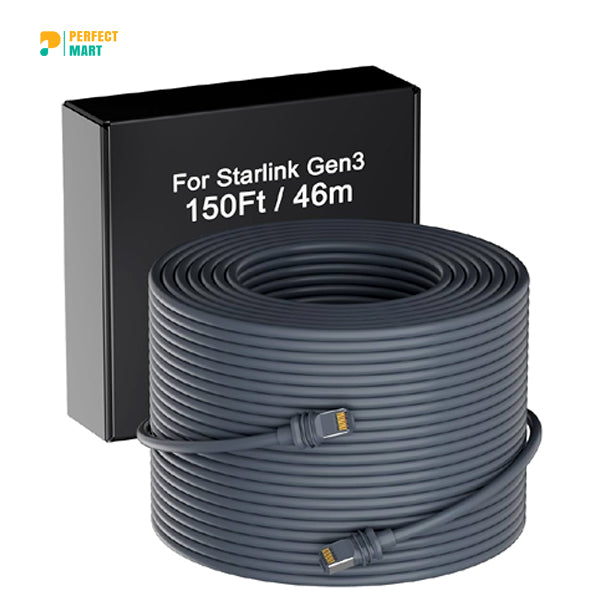 Starlink V3 Gen 3 Ethernet Cable – 46M Waterproof RJ45 for Outdoor Use