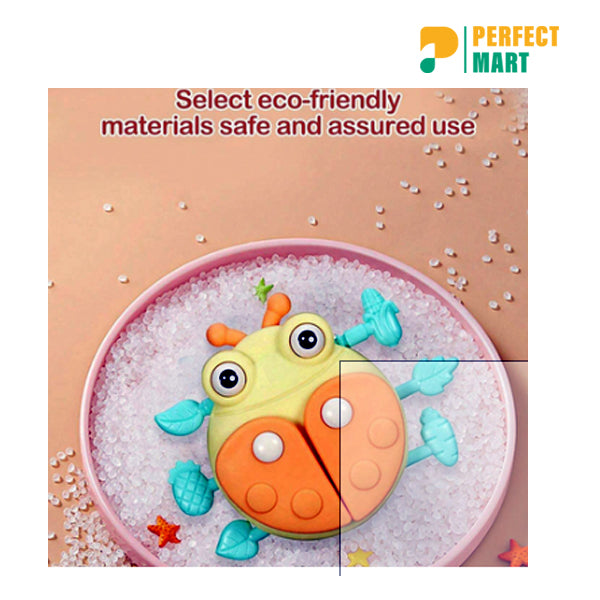 Seven Spotted Ladybug Baby Fitness Educational Toy Tap Sound CN - 1pc