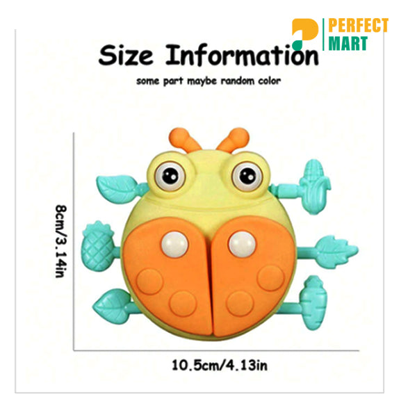 Seven Spotted Ladybug Baby Fitness Educational Toy Tap Sound CN - 1pc