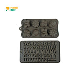 Silicon Font Chocolate Mold ABCD letters or Flowers