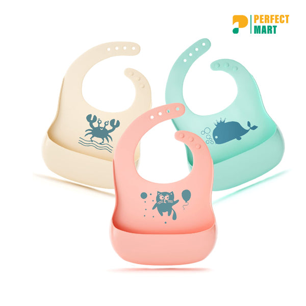 Silicone Baby Bibs - Waterproof Bib Gift Set