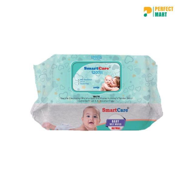 SmartCare Wet Wipes with fliptop - 120 Pcs