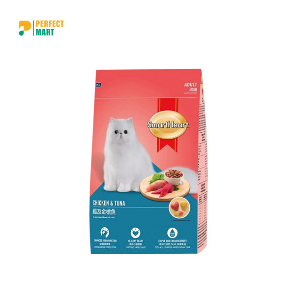 SmartHeart Adult Cat Food Chicken & Tuna 480g