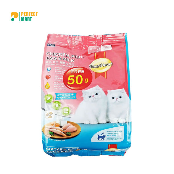 Smart Heart Kitten Cat Food Chicken, Fish, Egg & Milk 450g