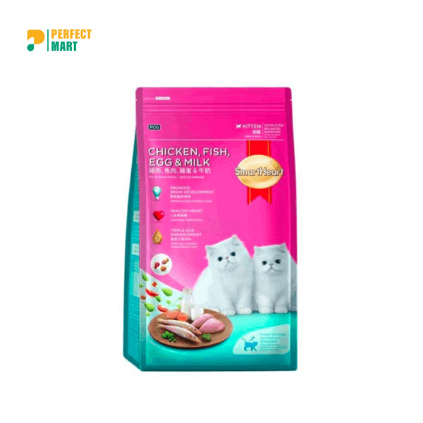 Smart Heart Kitten Food Chicken, Fish, Egg & Milk - 1.1kg Pack