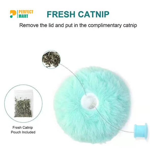 Smart Interactive Catnip Training Ball with Animal Chirping Sound