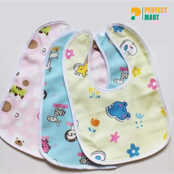 Soft Cotton Bibs for Baby Multicolor – 3 Pcs
