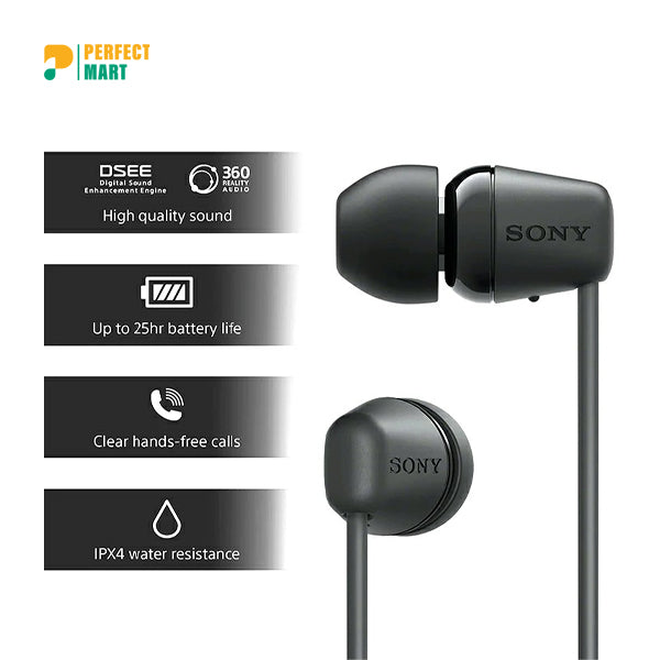 Sony WI-C100 Wireless in-Ear Bluetooth Headphones with Built-in Microphone