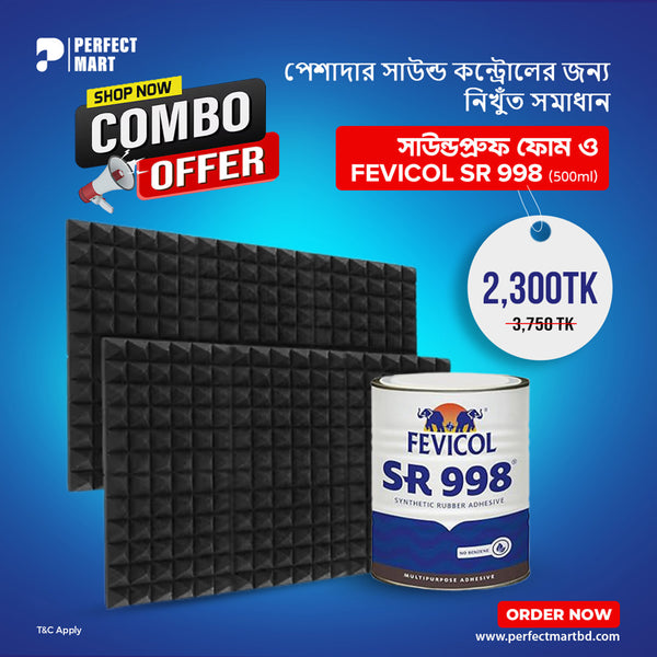 Soundproof Foam and Fevicol SR 998 - 500ML Combo