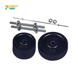 Sports House Dumbbell And Barbell Set 20kg - Black And Silver