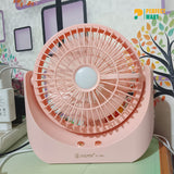 JY Super JY-1881 Super Powerful Lithium Rechargeable Mini Table Fan With LED Light