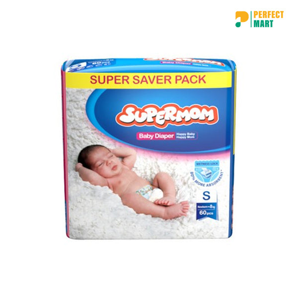 Supermom Baby Belt System Diaper (3-8 kg) (60 Pcs)
