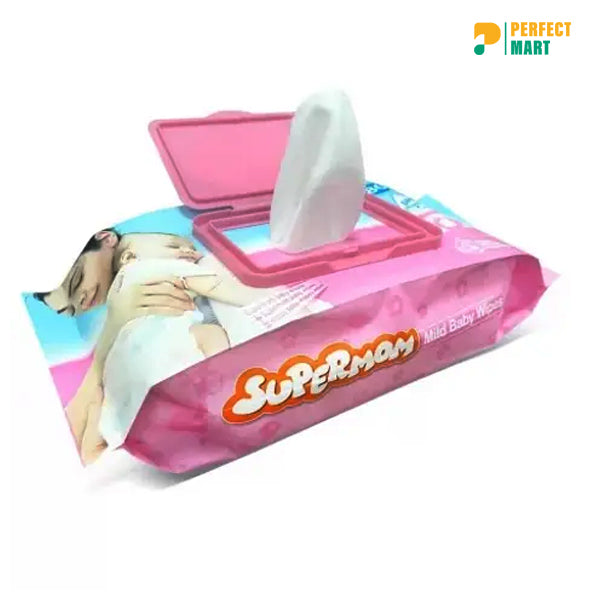 Supermom Premium Mild Baby Wipes – 120 Pcs
