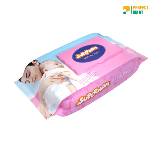 Supermom Premium Mild Baby Wipes – 120 Pcs