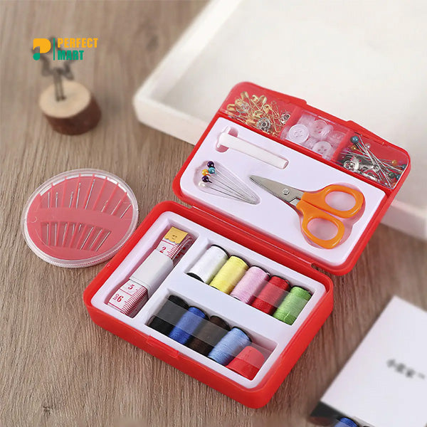 Travel Sewing Box With Color Needle Threads