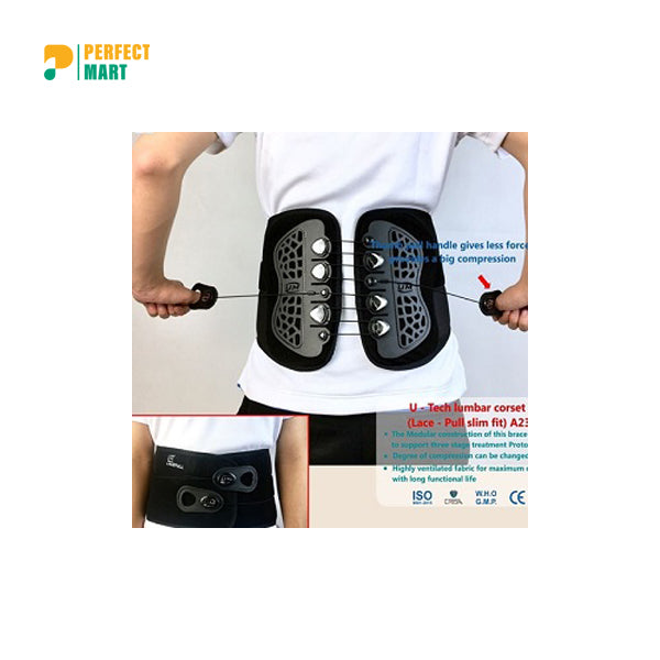 U-Tech Lumber Corset (Lace-Pull Slim Fit) A-23 United Medicare