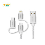 UGREEN 3-IN-1 Charging Data Cable 1.5M(50203)