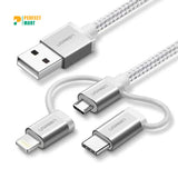 UGREEN 3-IN-1 Charging Data Cable 1.5M(50203)