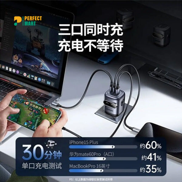Ugreen QPAI Robot GaN USB C Charger 65W X662(35186)
