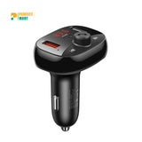 Usams 50W 3 Ports Car Charger Digital Display Wireless Car Adapter kit