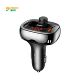 Usams 50W 3 Ports Car Charger Digital Display Wireless Car Adapter kit