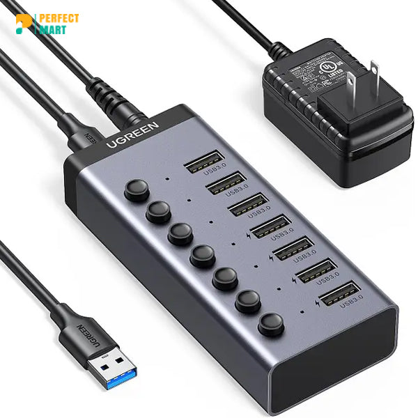 Ugreen CM481 (30778) USB Male to 7 USB Female Black USB HUB