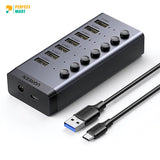 Ugreen CM481 (30778) USB Male to 7 USB Female Black USB HUB