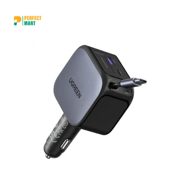 Ugreen EC603 (55909B) 90W Fast Car Charger with Retractable Cable