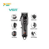 VGR V-051 Cord And Cordless Hair Clipper Salon Series With Taper Lever Adjustment For Men
