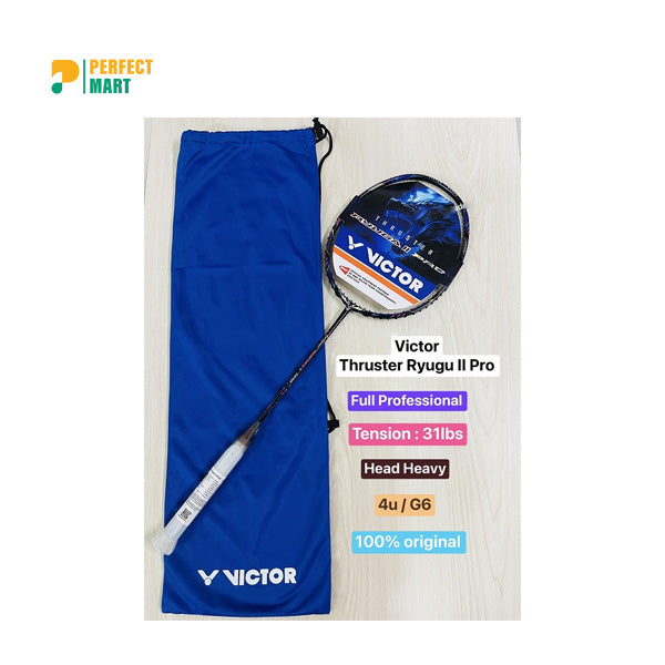 Victor Thruster Ryuga 2 Pro 4UG5 Mazarine Blue Professional Badminton Racket