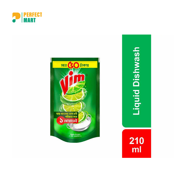Vim Dishwash Liquid Refill 210(±)50ml