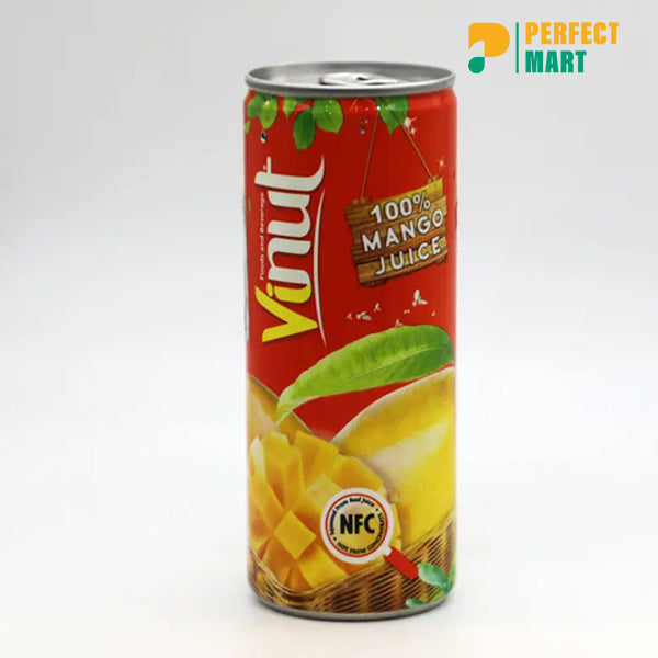 Vinut 100% Mango Juice Can 230ml Vietnam