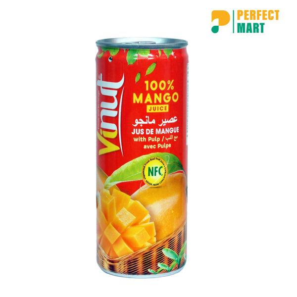 Vinut 100% Mango Juice Can 230ml Vietnam