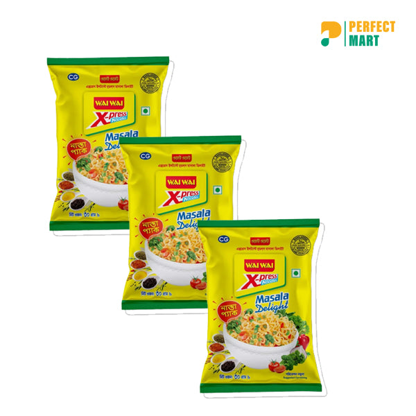 Wai Wai Masala Delight X-Press Noodle 400(±)96gm (Buy 2 Get 1 Free)