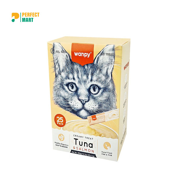 Wanpy Creamy Treat Tuna & Salmon 25pc Pack 14gm (350gm)