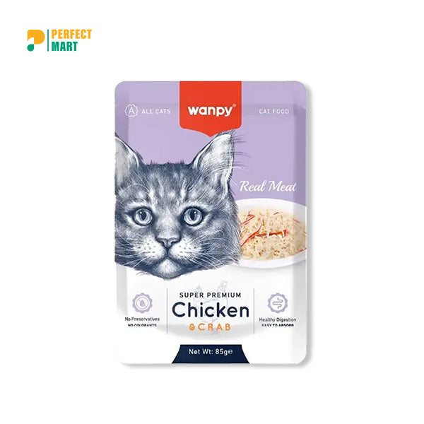 Wanpy Super Premium Chicken and Crab For Cats 85g