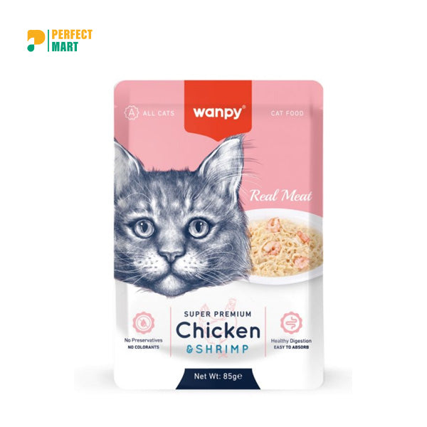 Wanpy Super Premium Chicken and Shrimp For Cats 85g