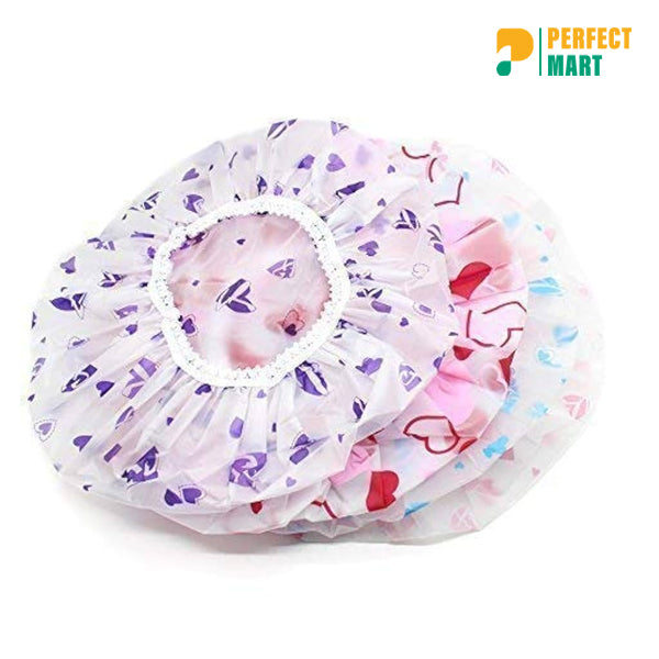 Waterproof Female Shower Cap For Bath (Any Design) -1 Pcs