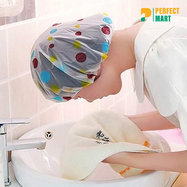 Waterproof Female Shower Cap For Bath (Any Design) -1 Pcs