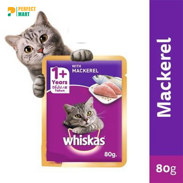 Whiskas Adult Cat Mackerel - 80g Pouch
