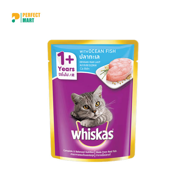 Whiskas Adult Pouch Cat Food Ocean Fish Flavour 80gm