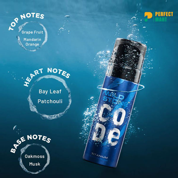 Wild Stone - Code Titanium - No Gas Body Perfume - 120ml
