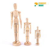 Wooden Man Movable Limbs Doll 5.5 Inch