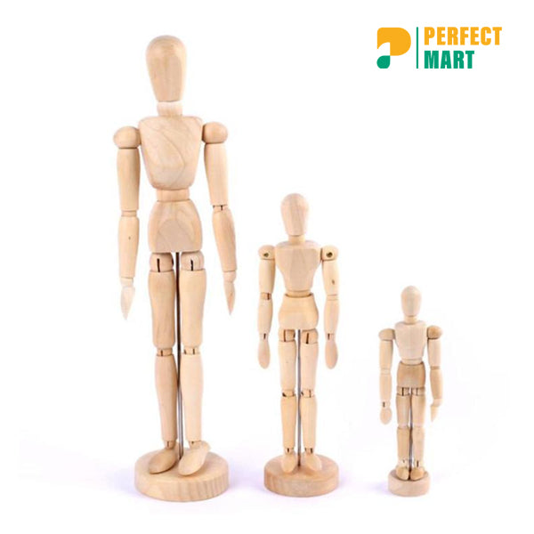 Wooden Man Movable Limbs Doll 5.5 Inch