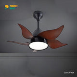 Yamada 38" Dark Brown Underlight Remote Ceiling Fan Y-520