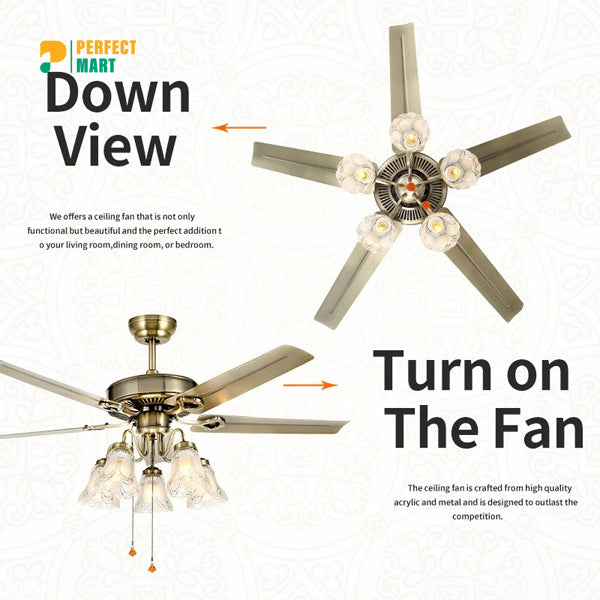 Yamada 52″ (Anti-Bronze) Underlight Remote Ceiling Fan Y-503