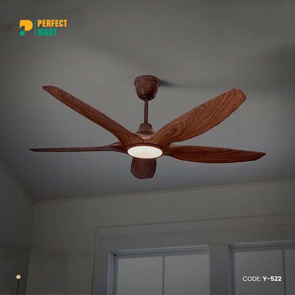 Yamada 60" Dark Wood Underlight Remote Ceiling Fan Y-522
