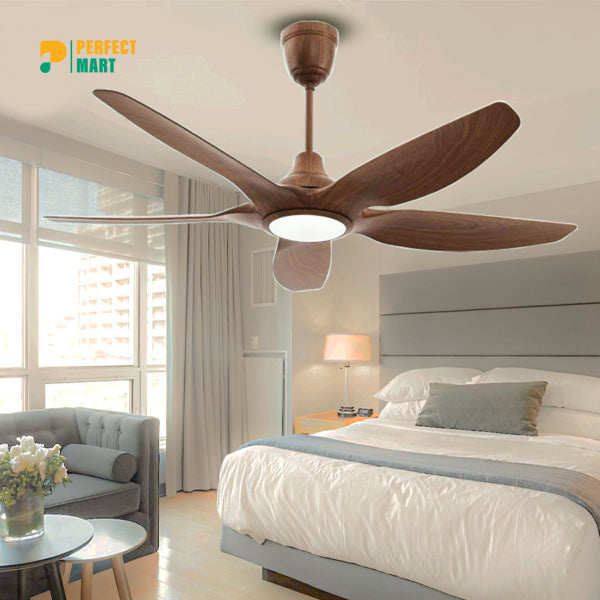 Yamada 60" Dark Wood Underlight Remote Ceiling Fan Y-522